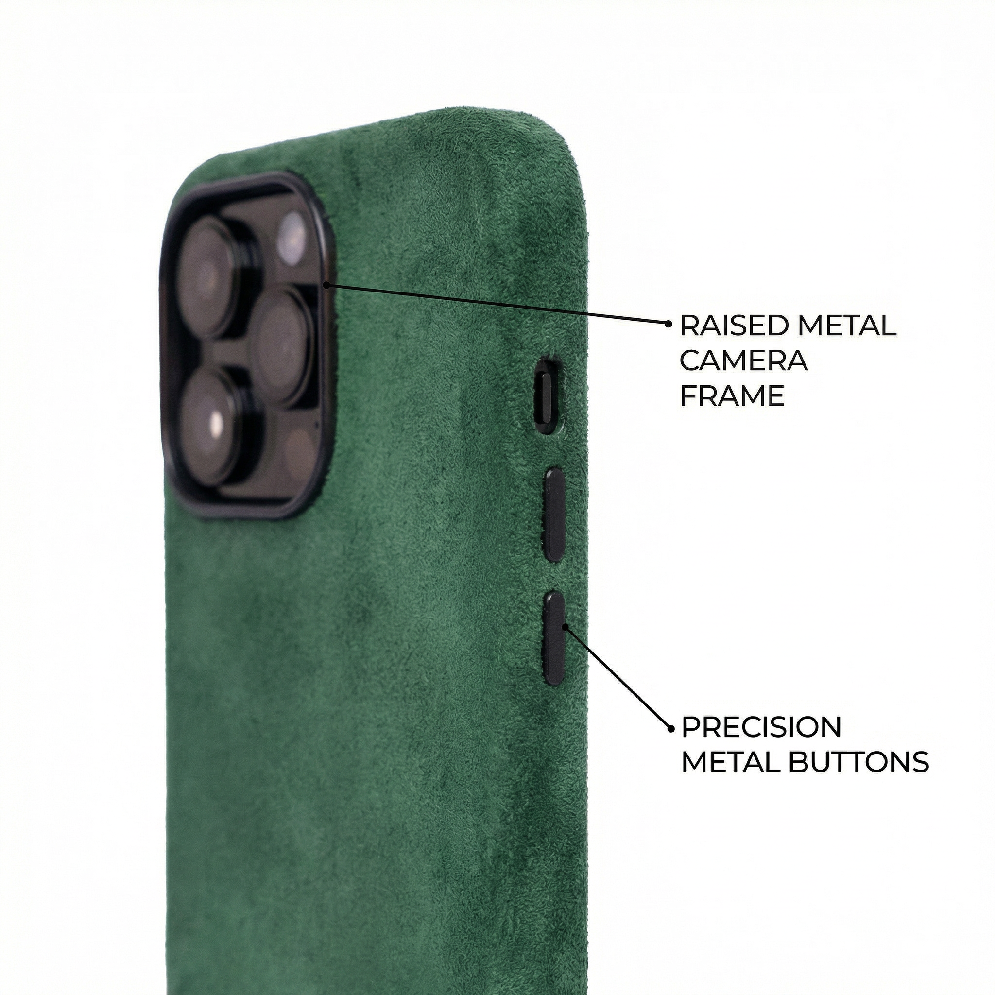iPhone 13 Pro - Suede Case - Green