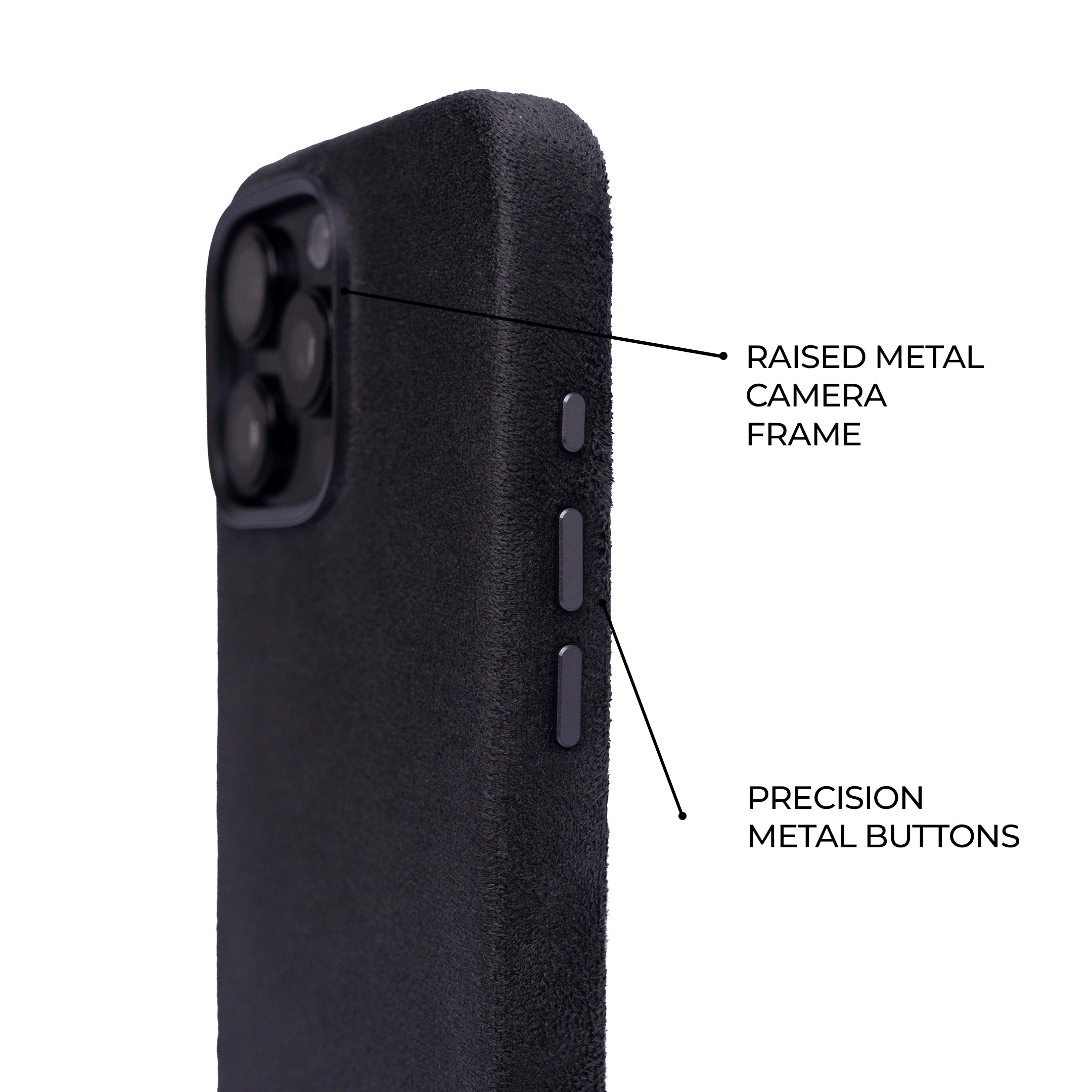 iPhone 16 Pro Max - Suede Case - Dark Gray