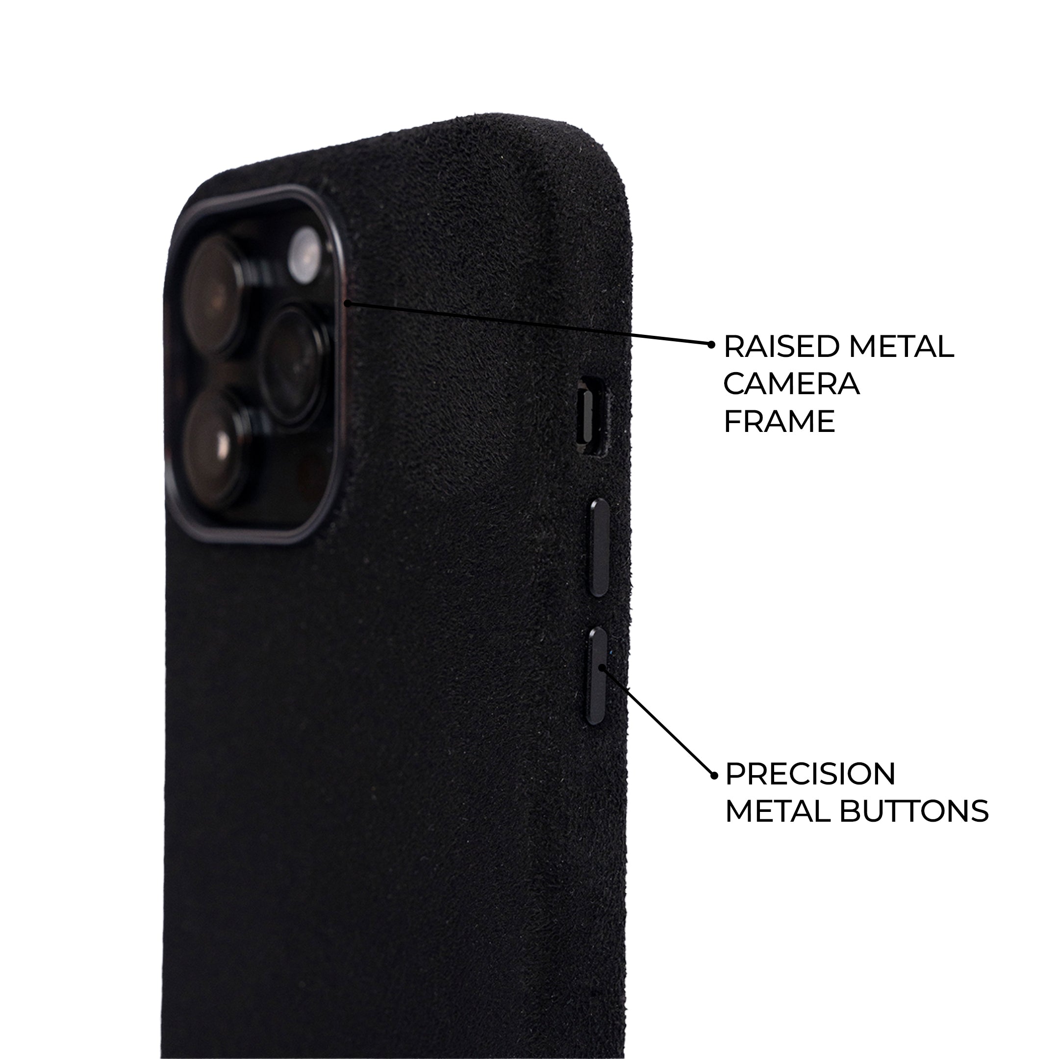 iPhone 13 Pro Max - Suede Case - Black