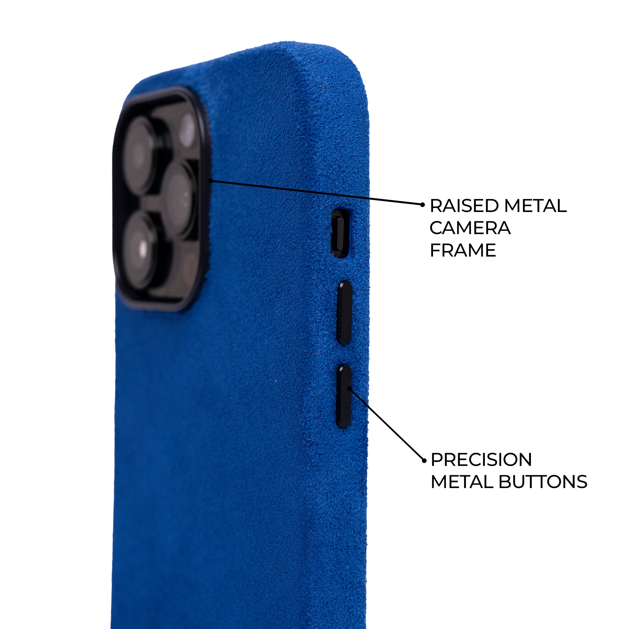 iPhone 14 Pro - Suede Case - Electric Blue