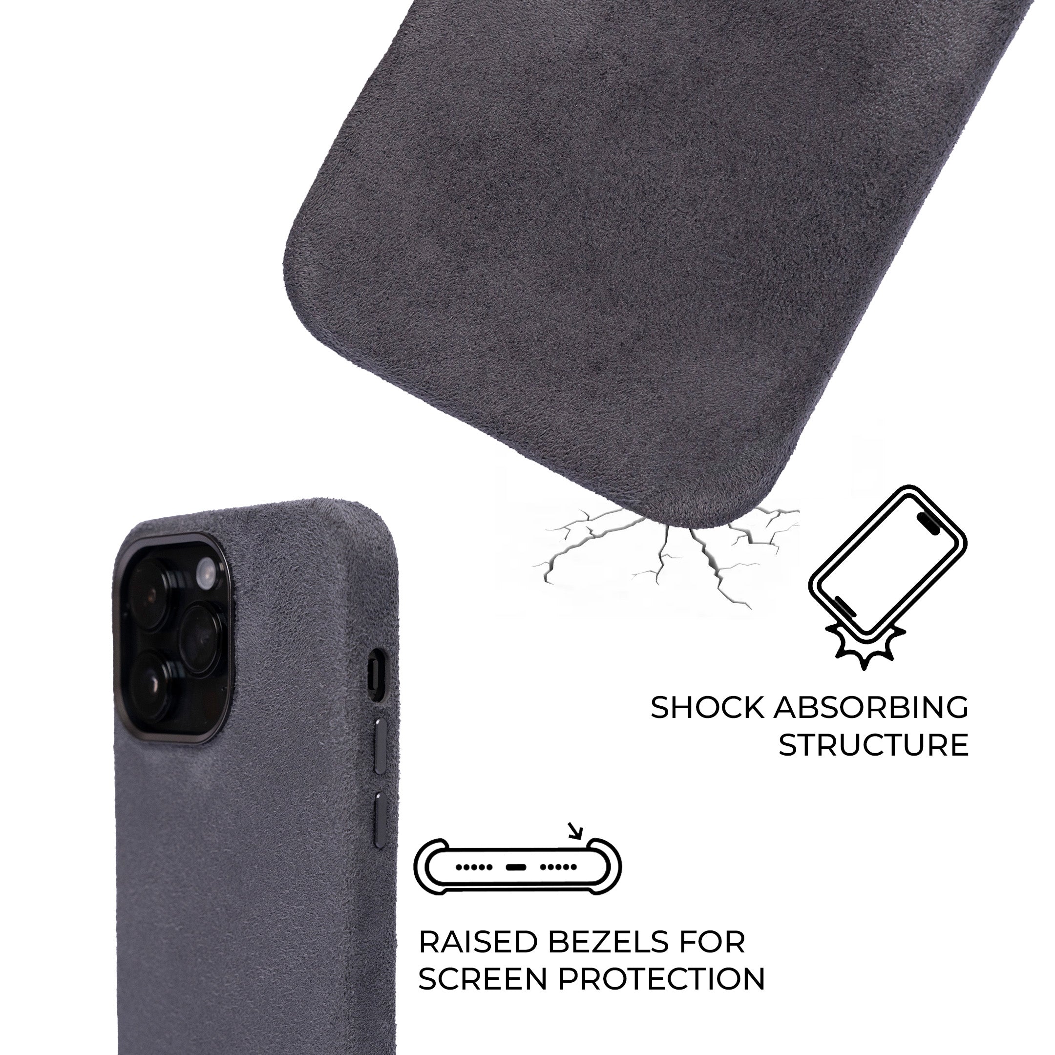 iPhone 14 Pro Max - Suede Case - Nardo Gray