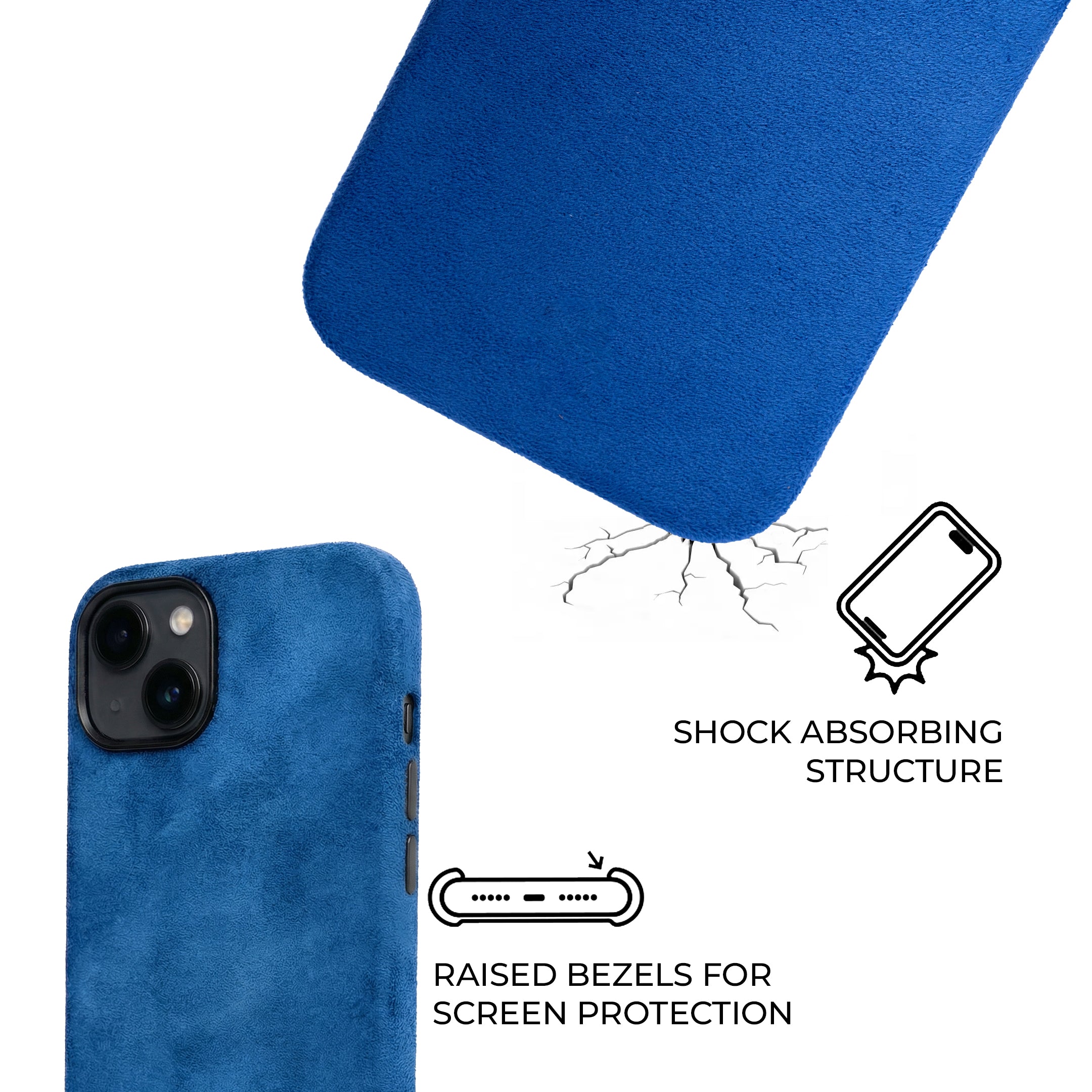 iPhone 13 - Suede Case - Electric Blue