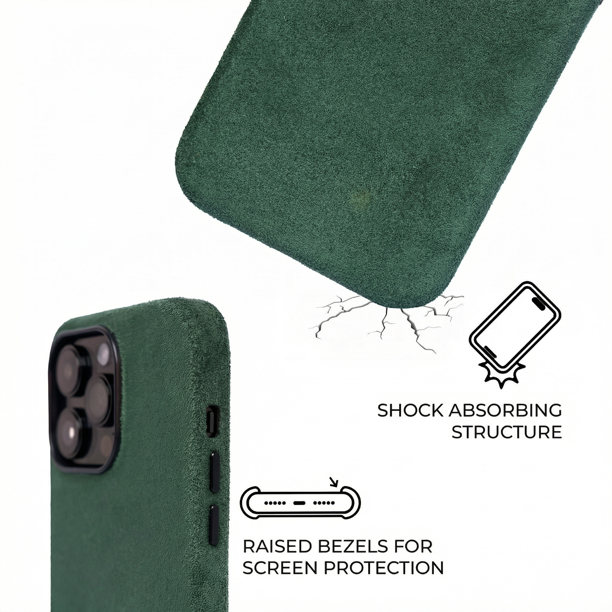 iPhone 14 Pro Max - Suede Case - Green