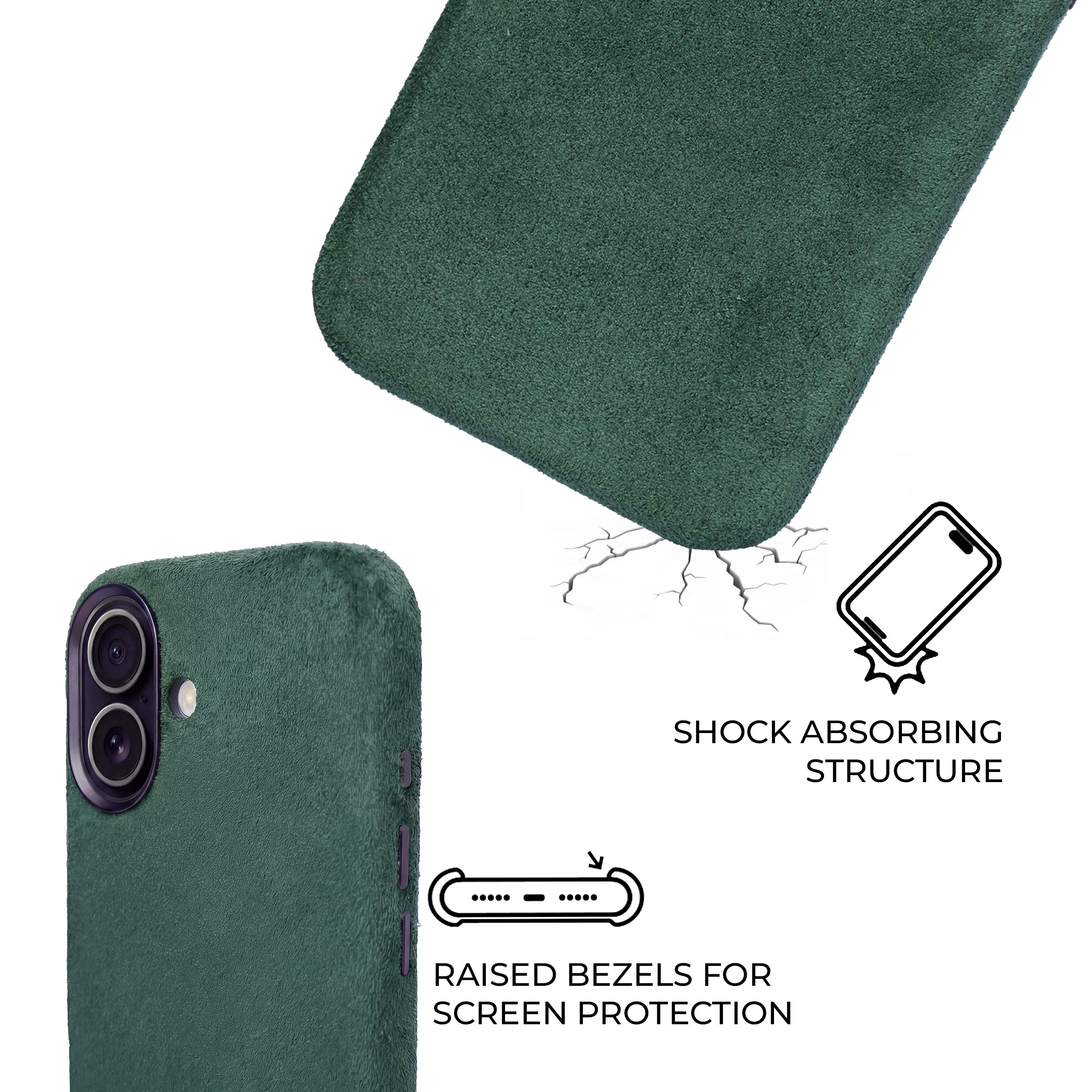 iPhone 16 - Suede Case - Green