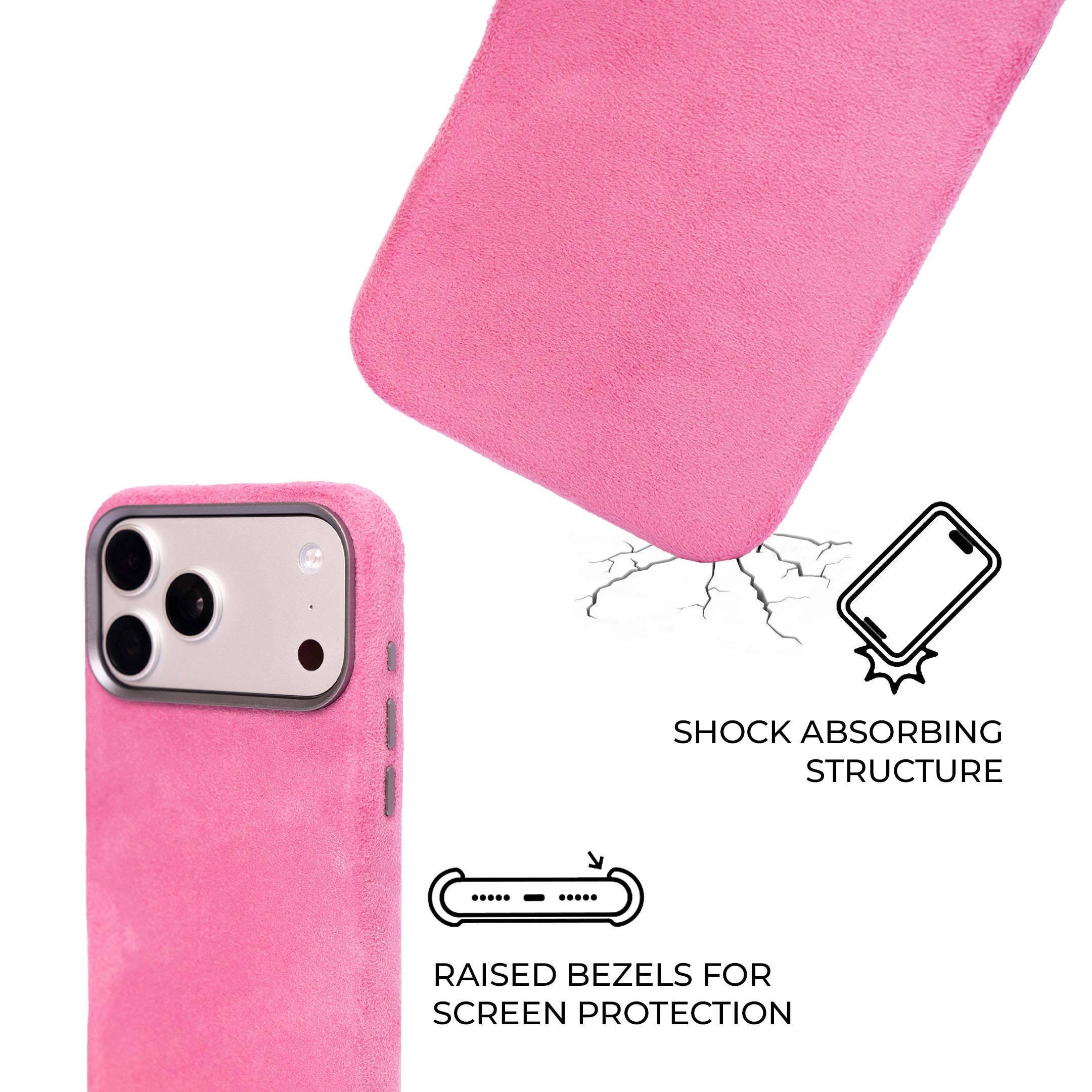 iPhone 17 Pro Max - Suede Case - Pink
