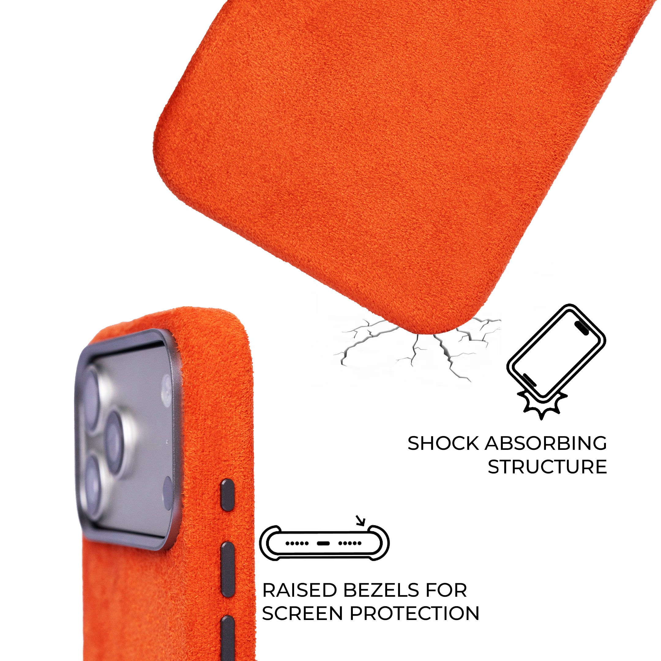 iPhone 17 Pro Max - Suede Case - Orange