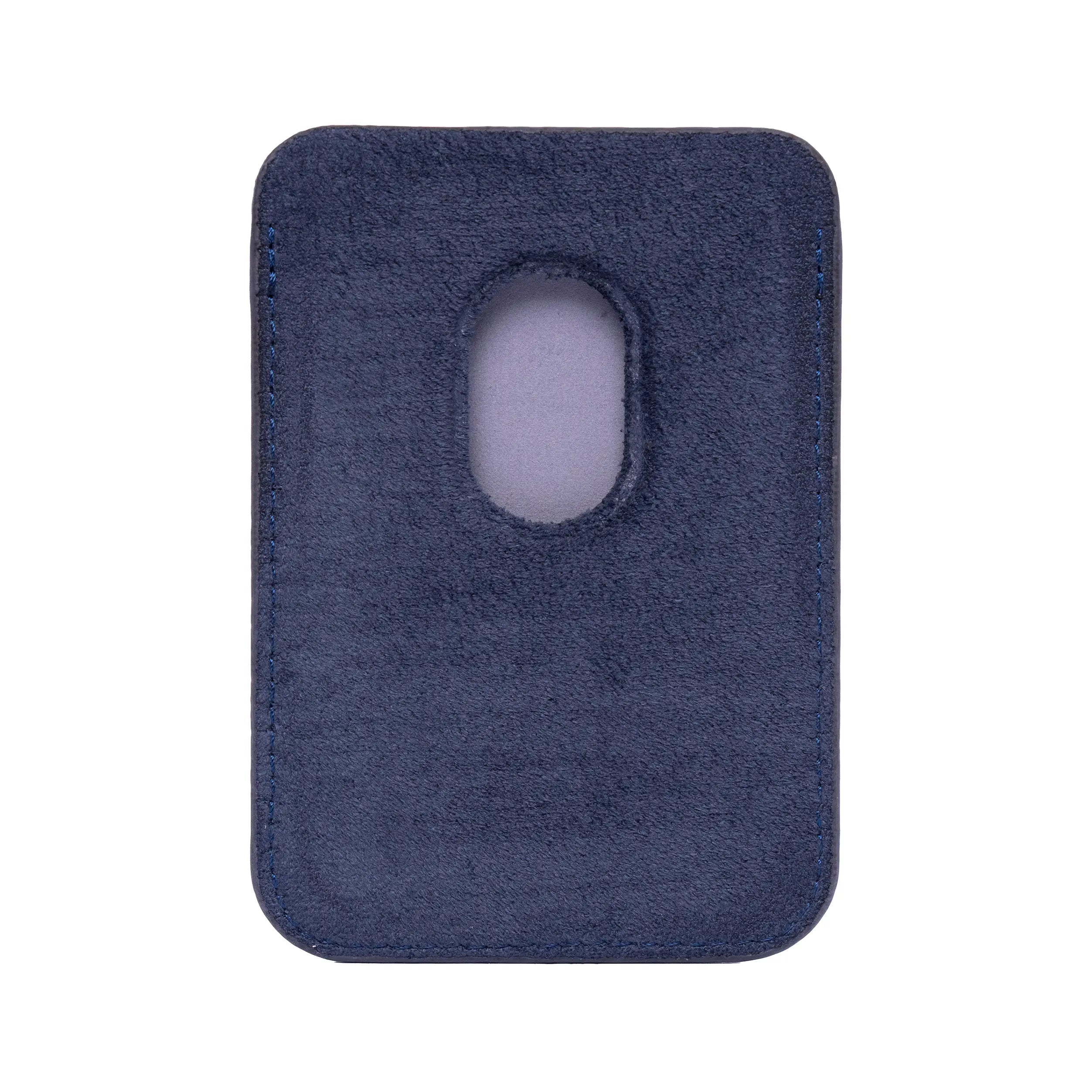 Suede Wallet - Navy Blue