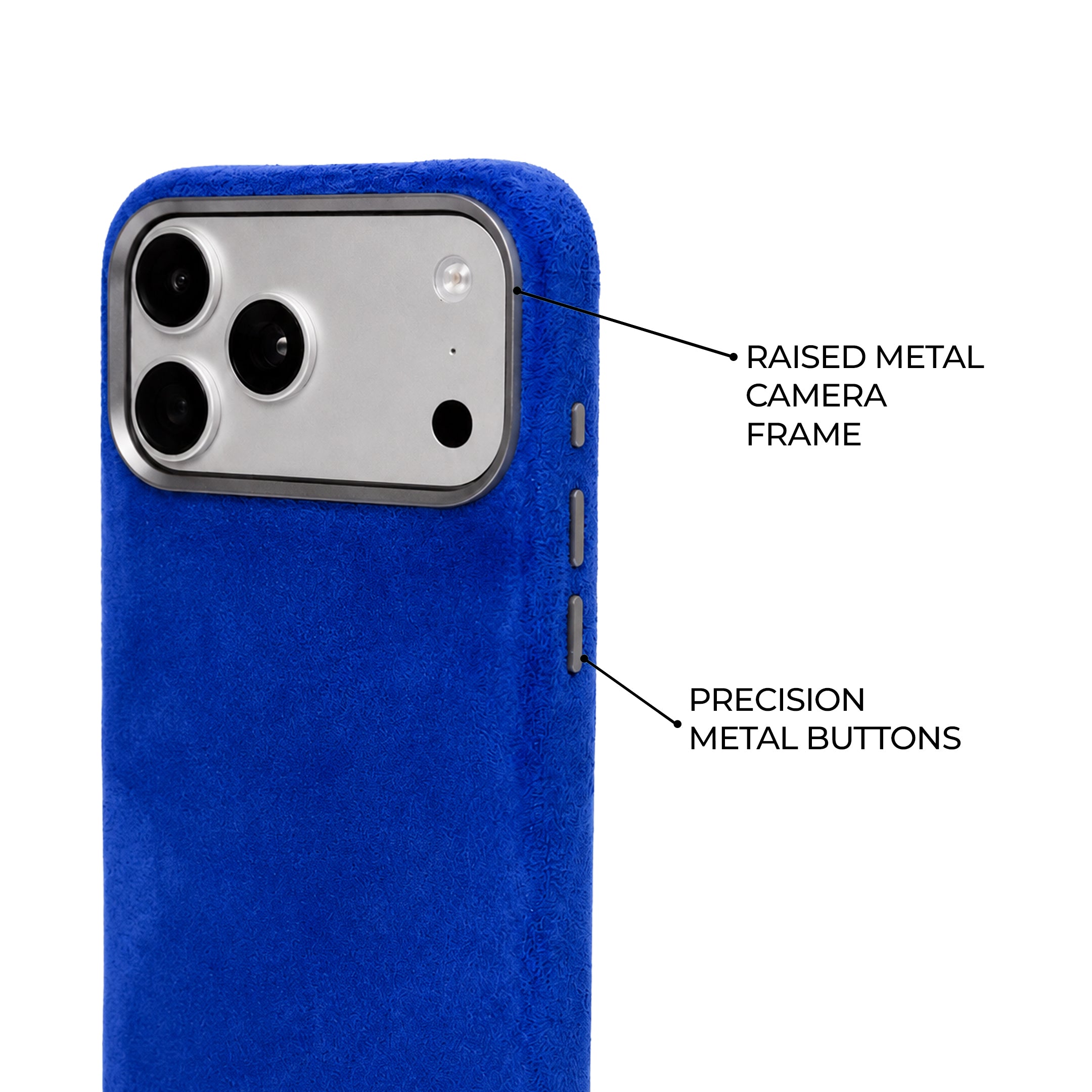 iPhone 17 Pro - Suede Case - Electric Blue