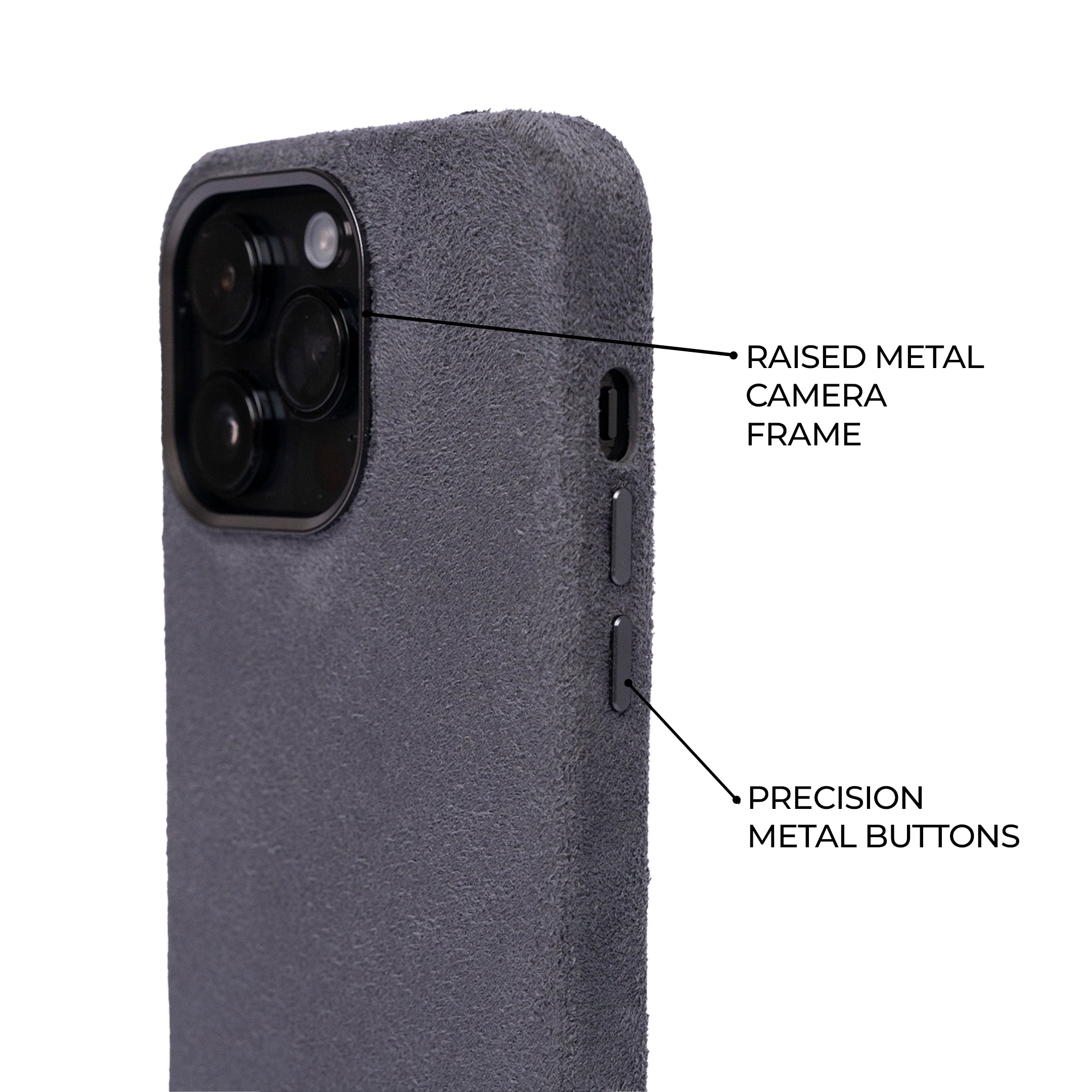 iPhone 14 Pro Max - Suede Case - Nardo Gray