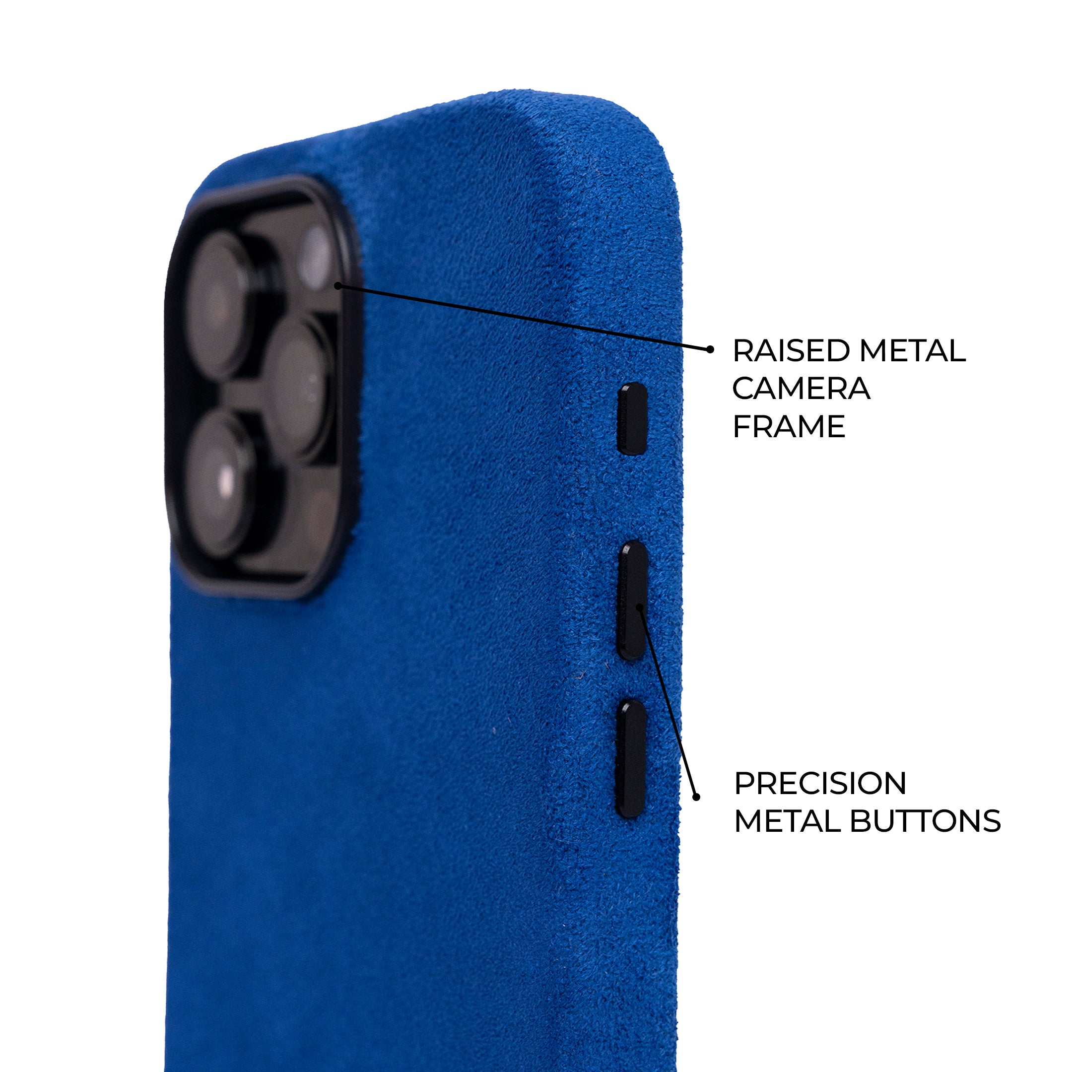 iPhone 15 Pro - Suede Case - Electric Blue