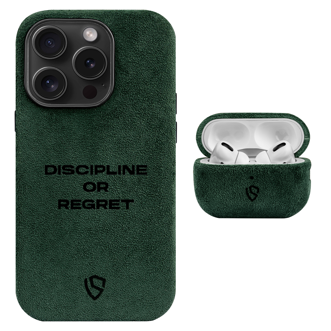 Discipline or Regret - iPhone + Airpods Case