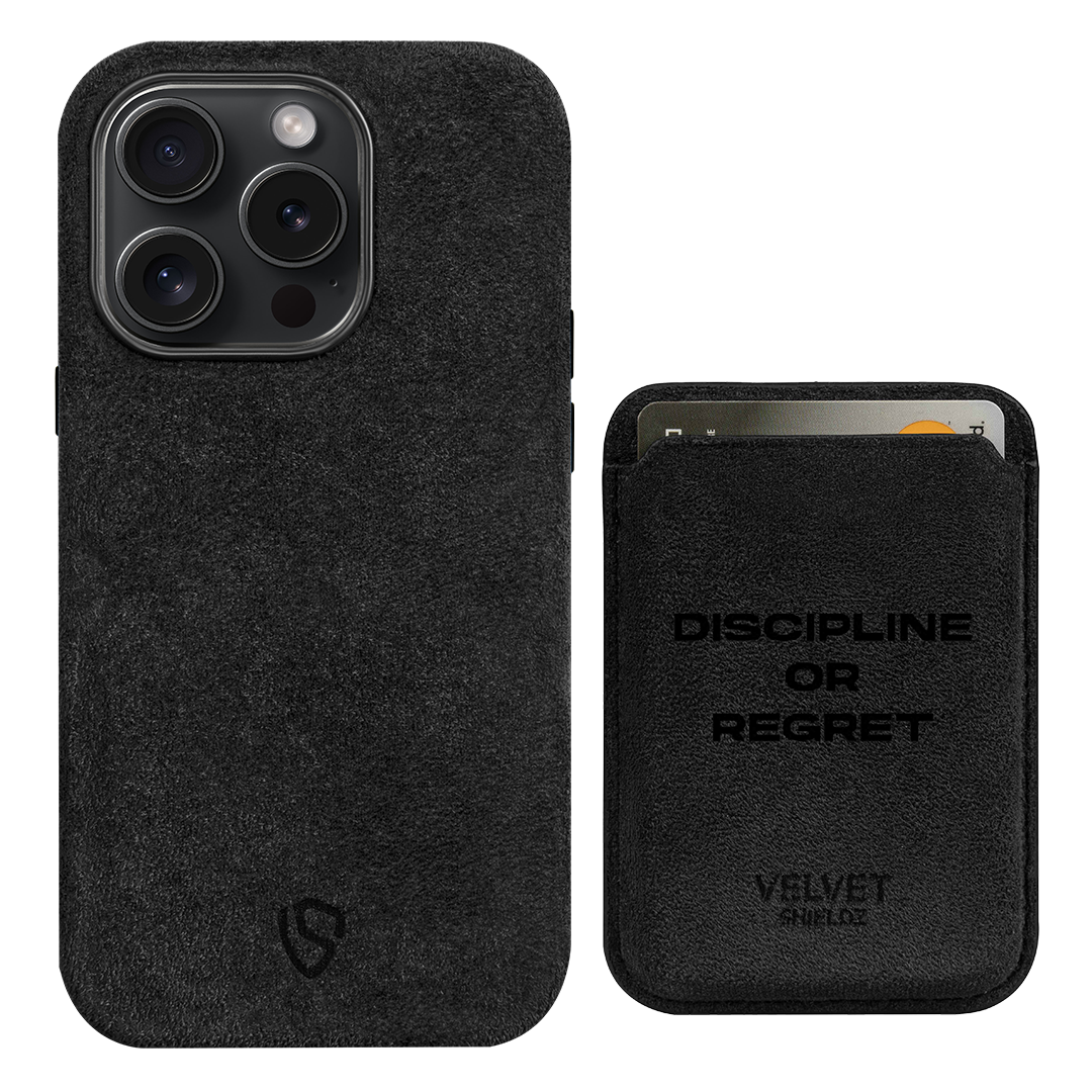 Discipline Or Regret - iPhone Case + Wallet