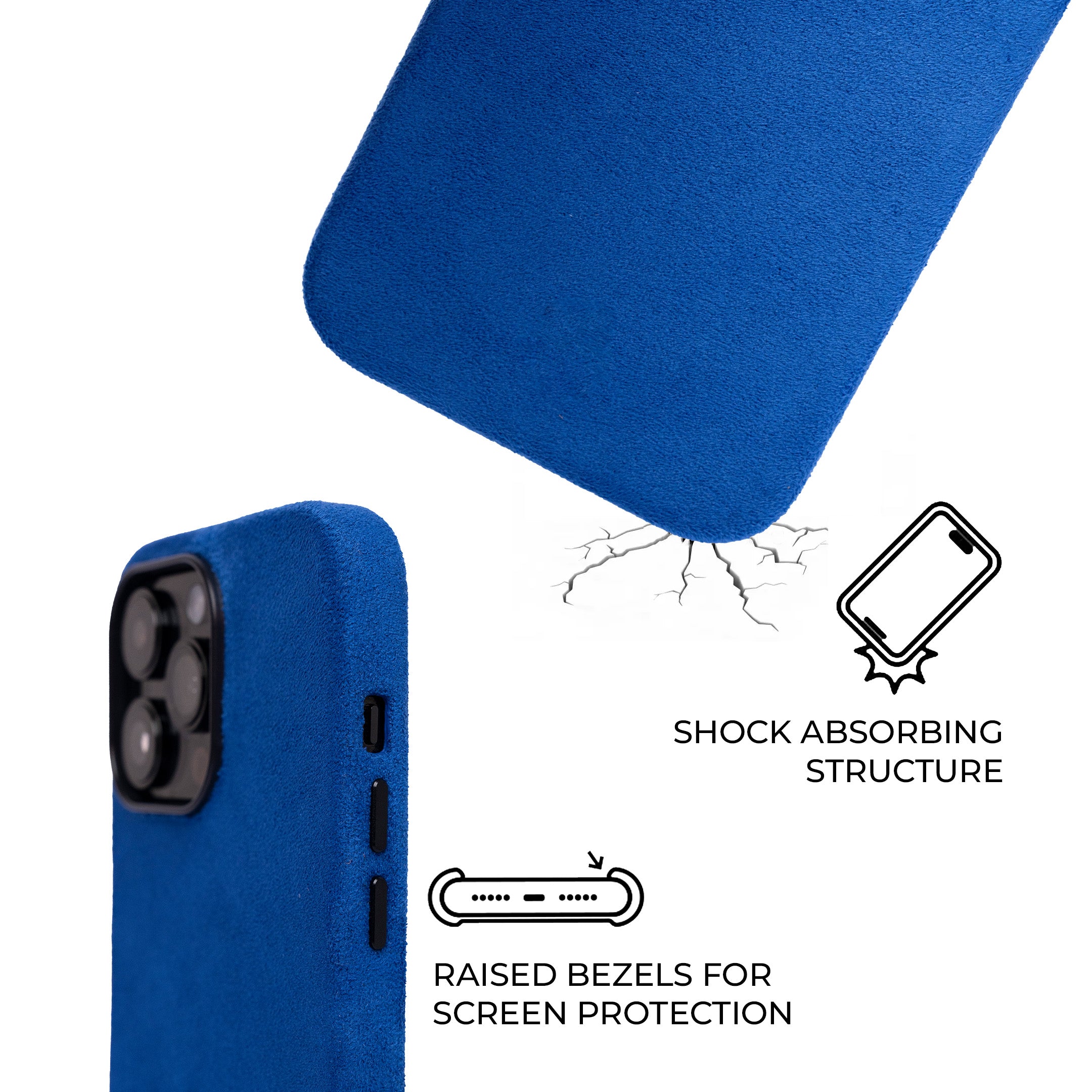 iPhone 14 Pro Max - Suede Case - Electric Blue