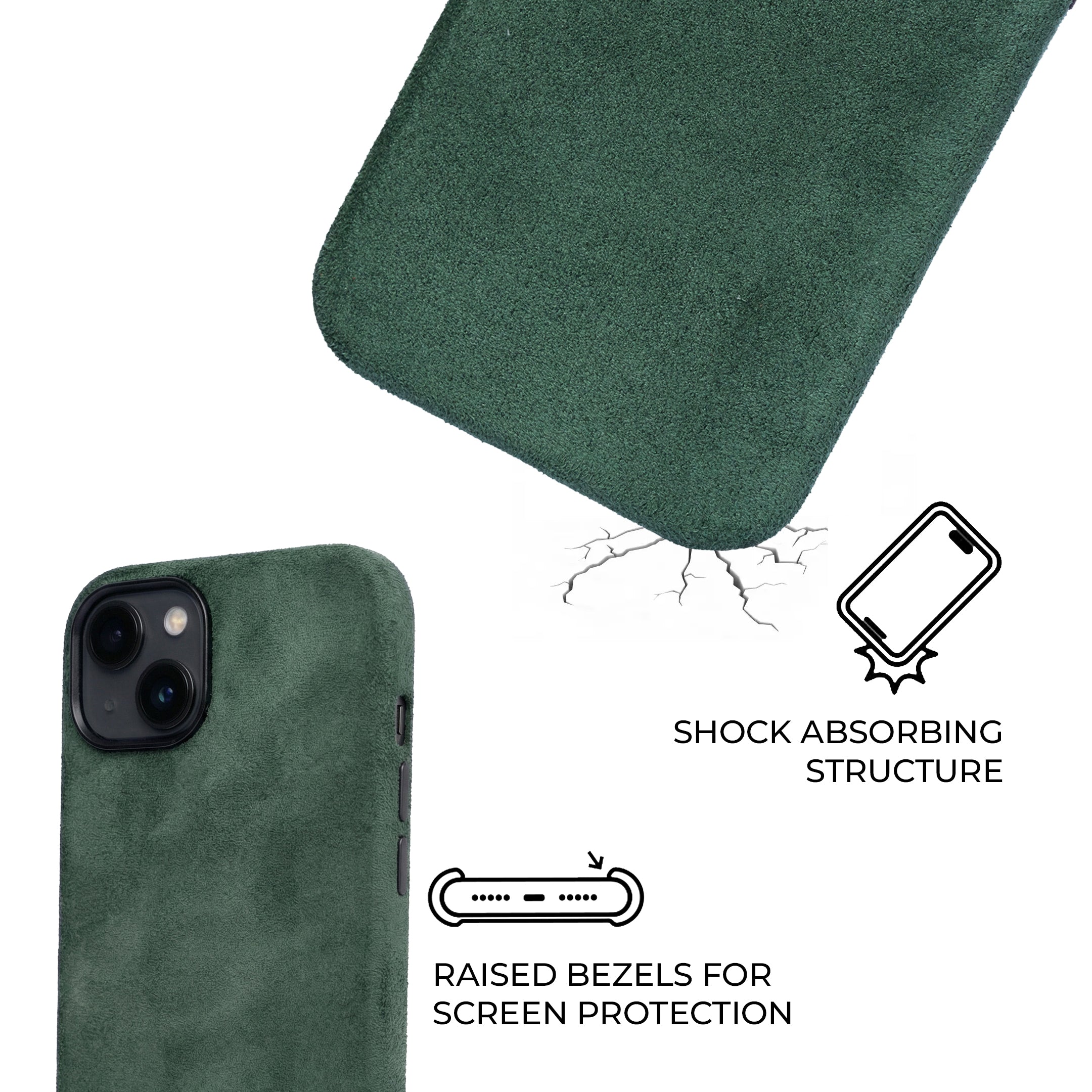 iPhone 14 Plus - Suede Case - Green