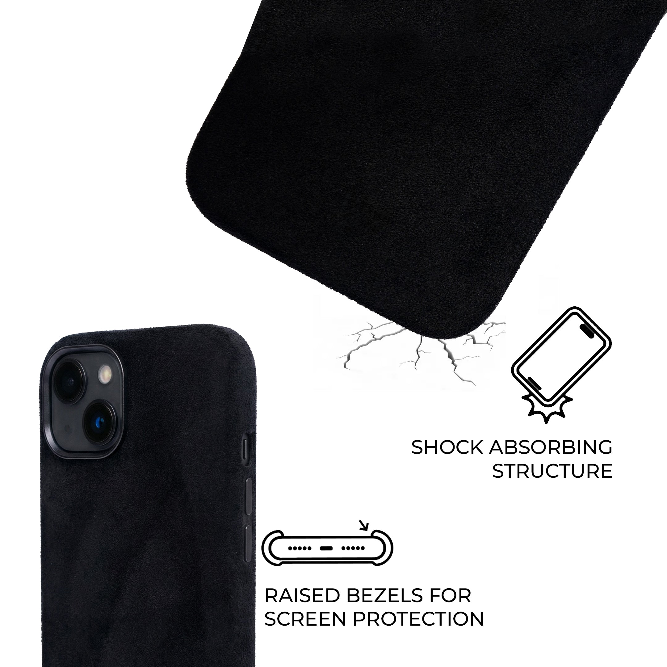 iPhone 13 - Suede Case - Black