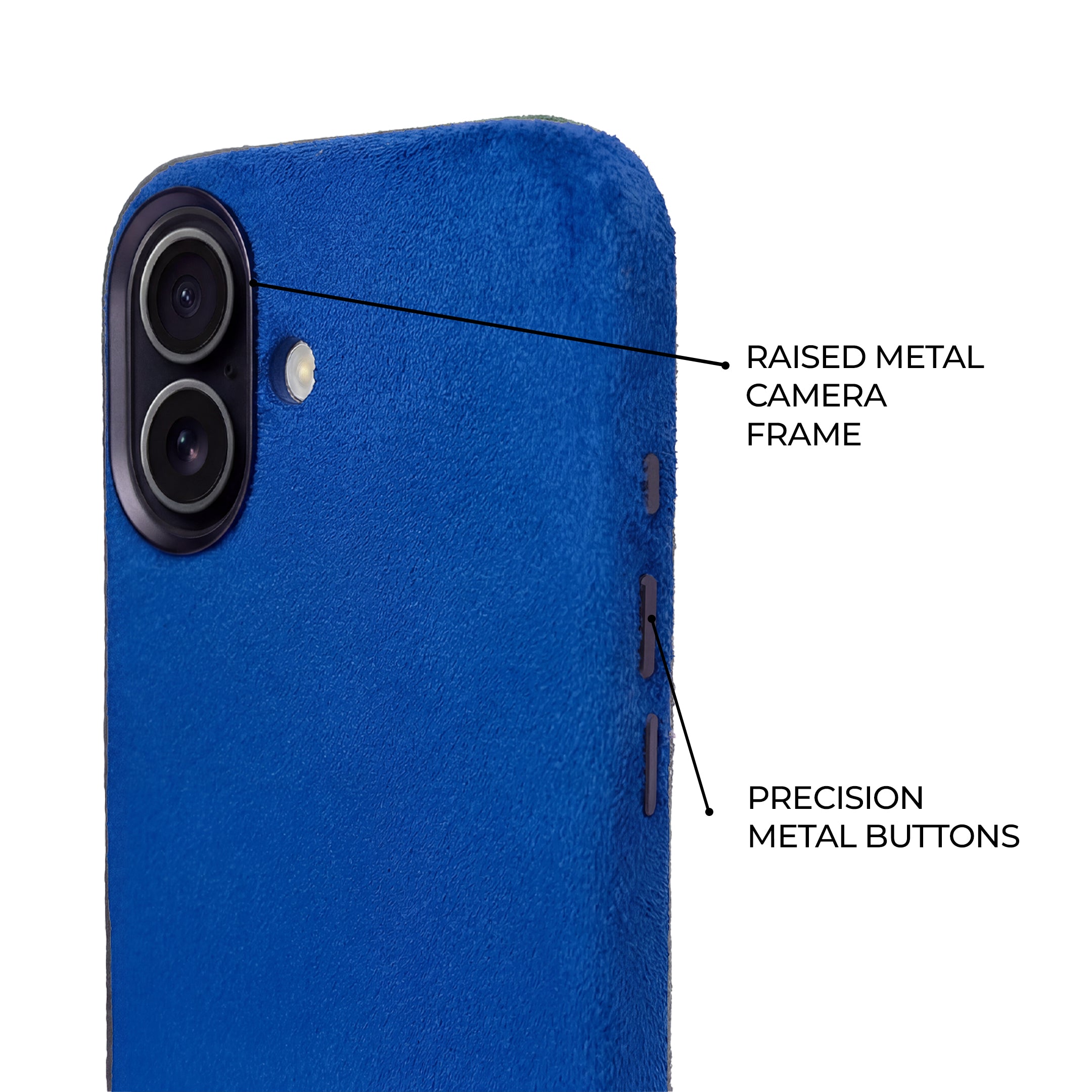 iPhone 16 - Suede Case - Electric Blue
