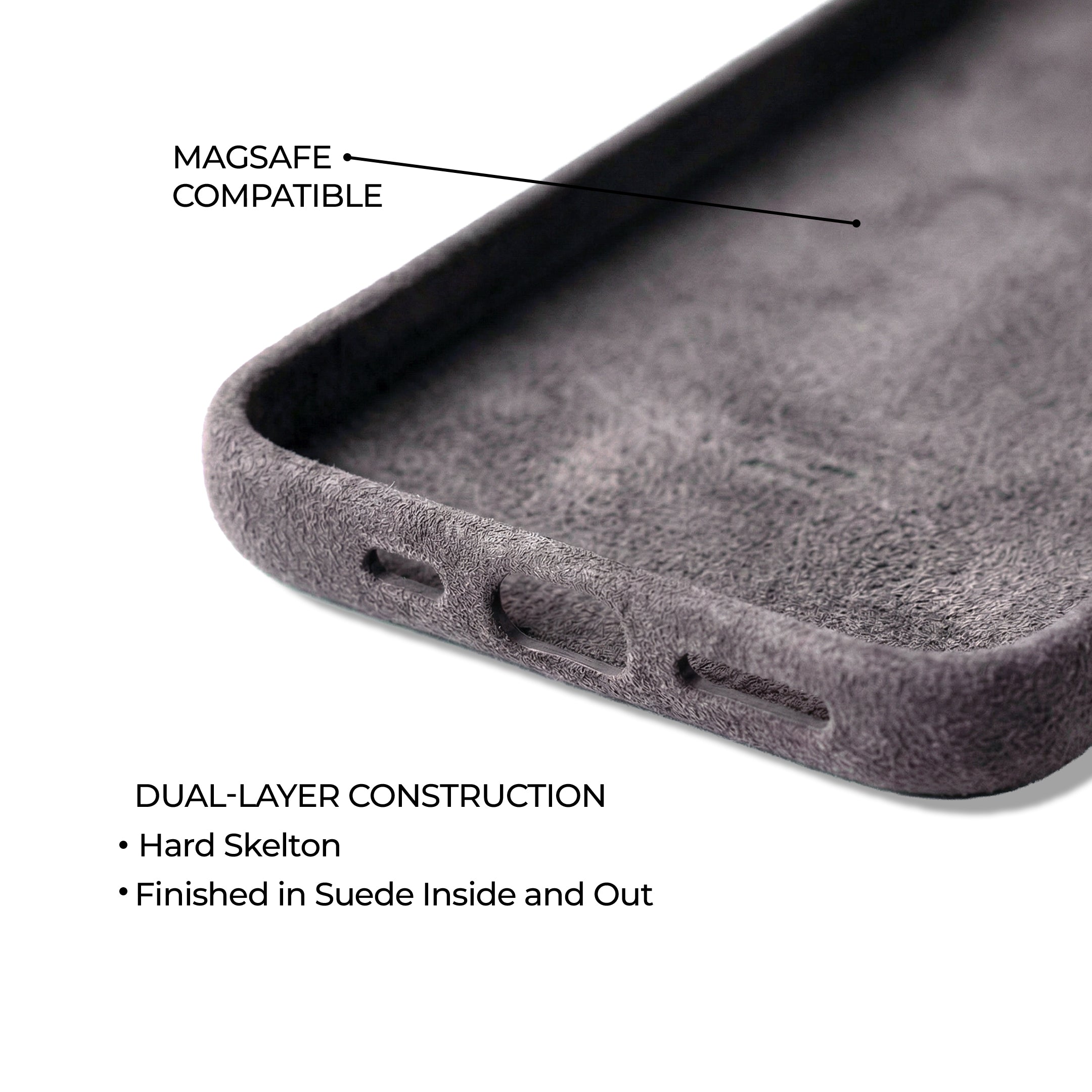 iPhone 14 Pro Max - Suede Case - Nardo Gray
