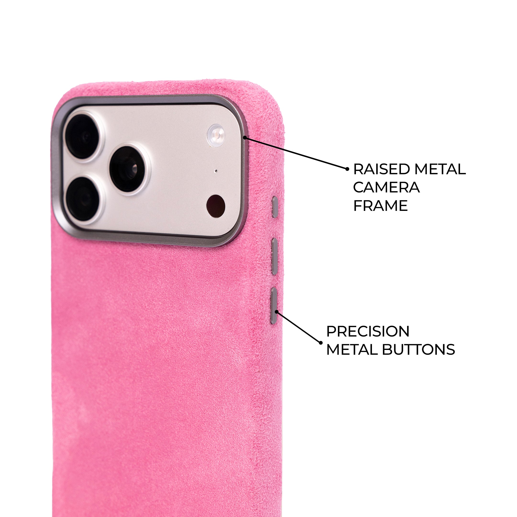 iPhone 17 Pro Max - Suede Case - Pink