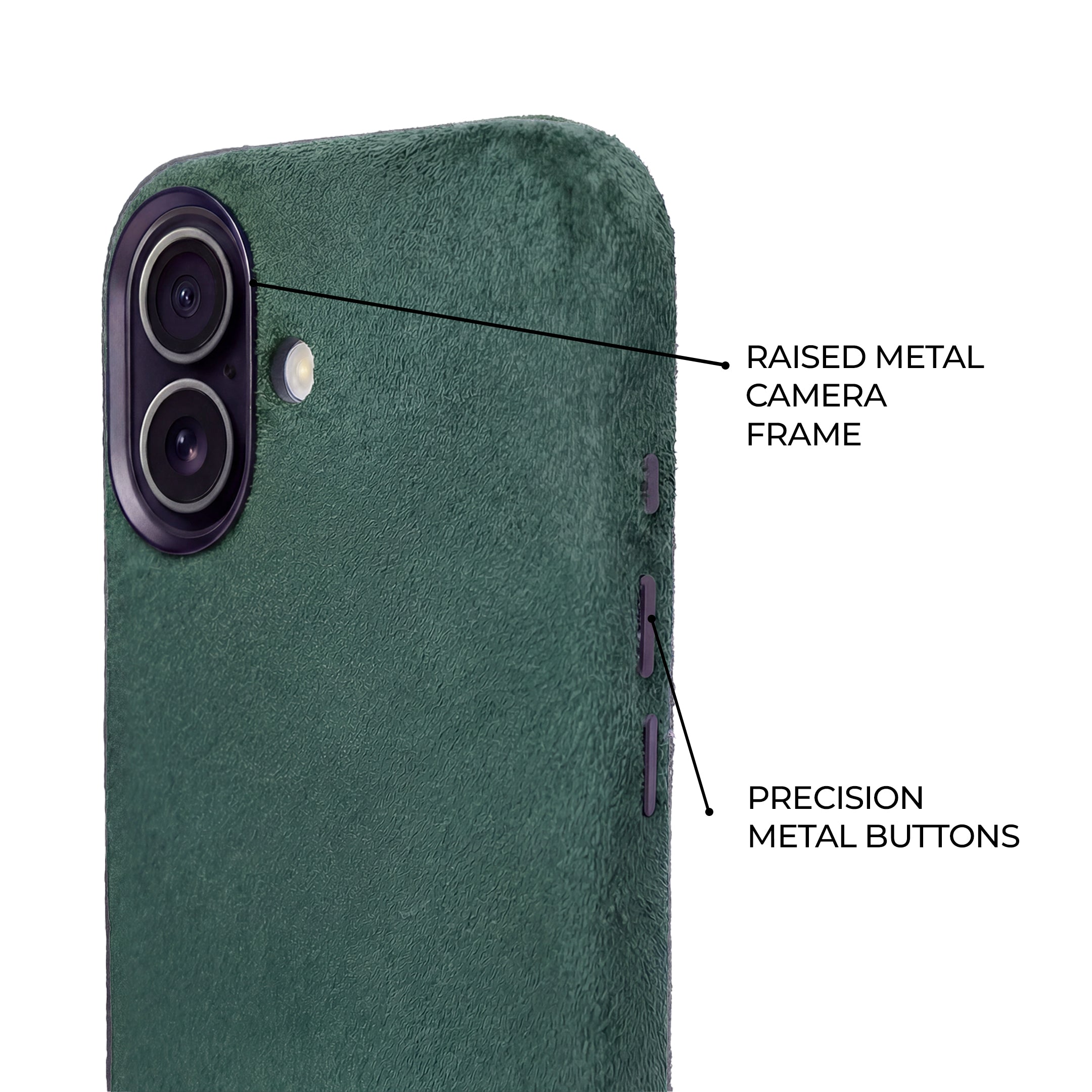 iPhone 16 - Suede Case - Green