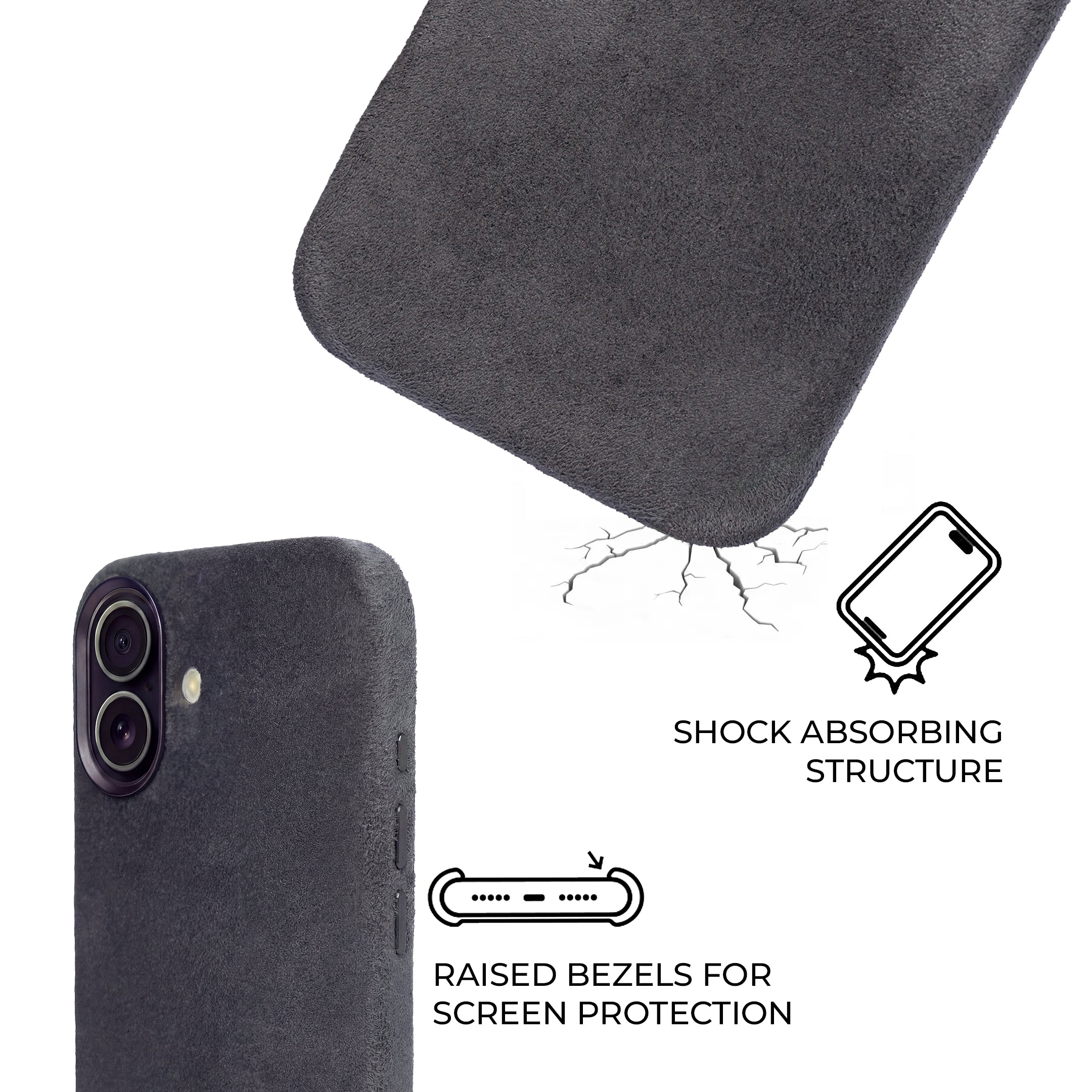iPhone 16 - Suede Case - Nardo Gray