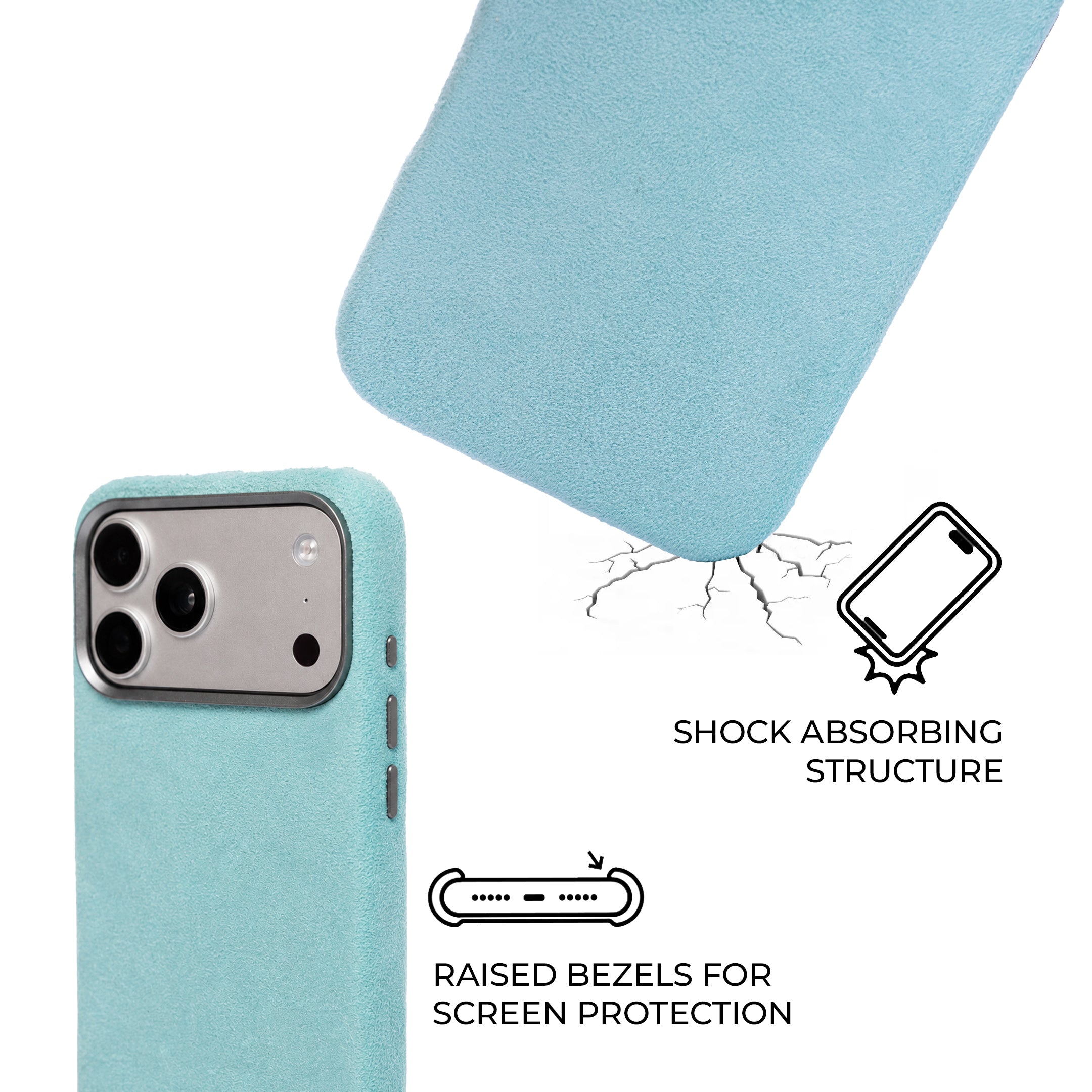 iPhone 17 Pro Max - Suede Case - Turquoise
