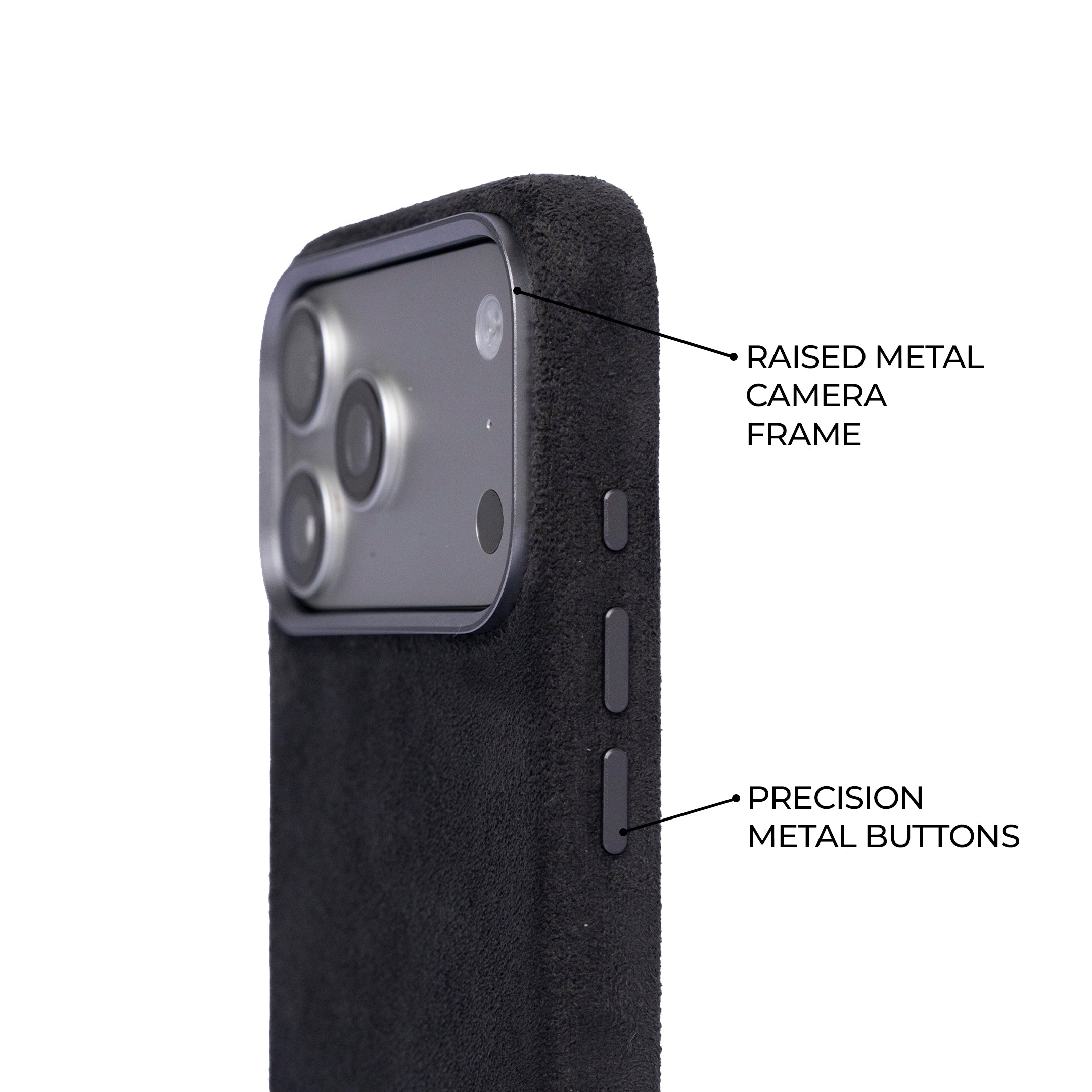 iPhone 17 Pro Max - Suede Case - Dark Gray