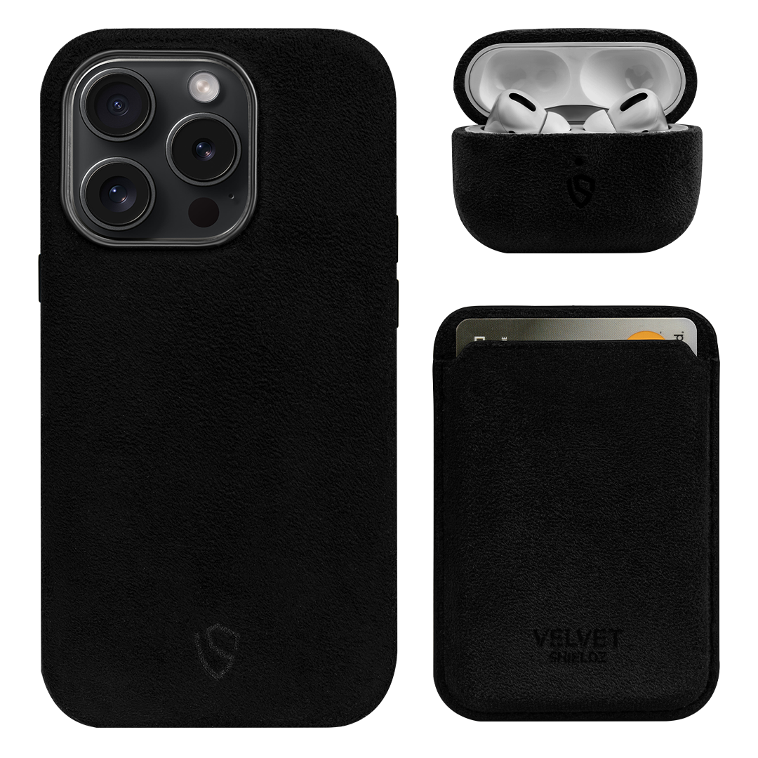 Case+Airpods Case+Wallet - Black Caviar